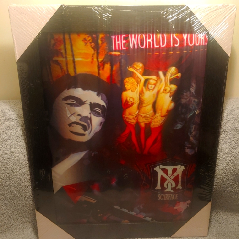 Scarface 3D Hologram Picture Wrapped in Plastic - Picture 3 of 5